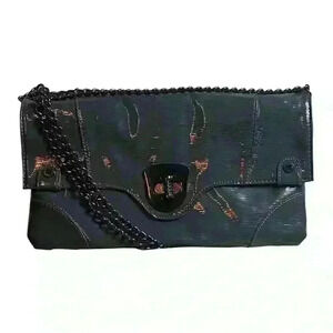 Steve Madden Black Clutch with Chain Strap
